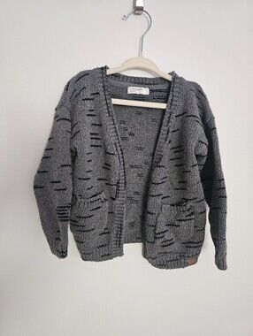 🧸2/20$ Miles Baby Gray Open Front Knit Cardigan Baby Toddler Size 2T Cotton